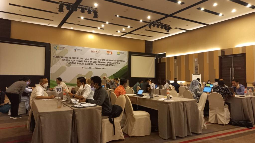 Rekonsiliasi dan Reviu Laporan Keuangan UAPPA/B-E1 Ditjen P2P Triwulan III TA. 2022