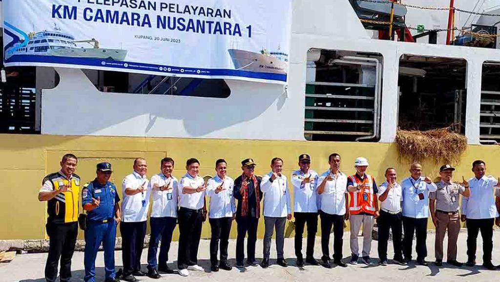 Kasubag Adum KKP Kelas II Kupang Menghadiri Acara Pelepasan Pelayaran KM. Camara Nusantara 1