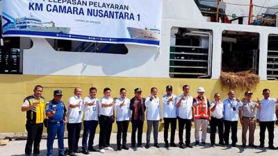 Kasubag Adum KKP Kelas II Kupang Menghadiri Acara Pelepasan Pelayaran KM. Camara Nusantara 1